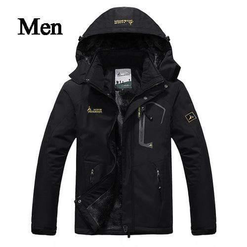 Planet Gates black / XL Men's Winter Jacket Men Waterproof Windproof Parka Male Snow Defence Thick Coats Mens
