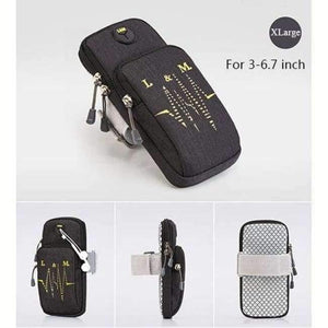 Planet Gates Black- XLarge IPhone X 8 7 Plus Case Arm Cell Phone Holder For Phone On Hand Tiske Sports Phone Pouch Universal for 3.5-6.7 Inches