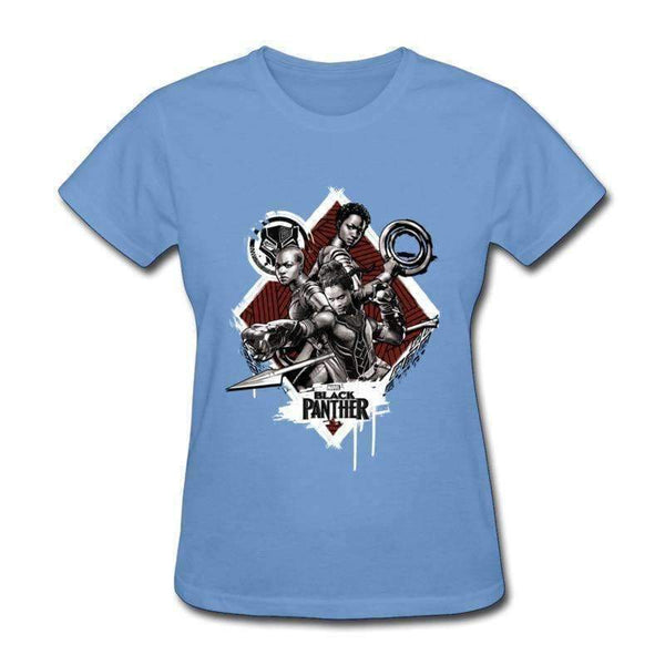 Planet Gates Black / XS Black Panther T Shirts Na Ji Ya VS Okoye Funny Tshirt Group Team T-Shirt Summer Women Tops & Tees Fashion Clothing