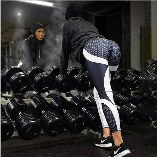 Planet Gates Black / XS New Mesh Pattern Print Leggings fitness Leggings For Women Sporting Workout Leggins Elastic Trousers Slim Women Leggings
