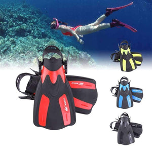 Planet Gates Black XS to M Swim Fins Adult Short Scuba Snorkeling Shoes Swimming Fins Trek Foot Flipper Diving Flippers Diving Fins with Heel