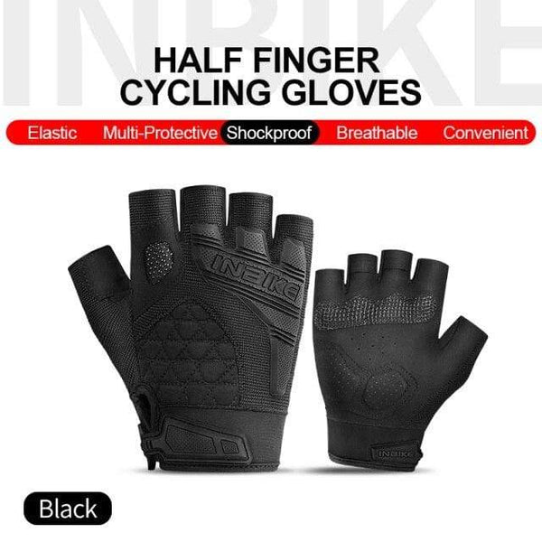 Planet Gates Black / XXL Motorcycle Gloves Half Finger Fingerless Motorbike Gloves Men Women Summer Breathable Cycling Shockproof MTB Sport Gym