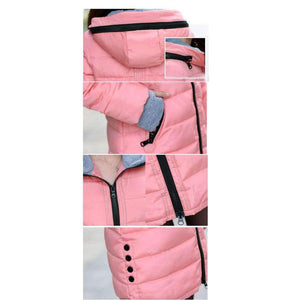 Planet Gates Black / XXL Parkas Winter Women Fashion Thickening Hooded Winter Jacket Womens Slim Fit Cotton Coat Overcoat Plus Size 13 Colors