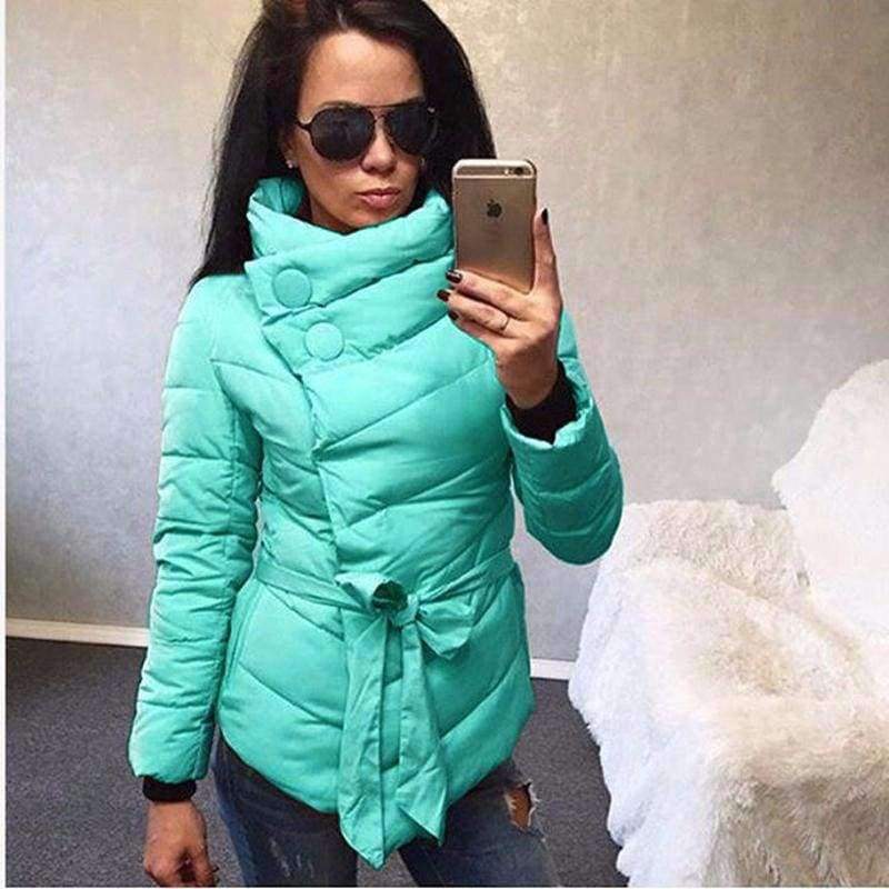 Planet Gates Black / XXL Winter jacket women 2018 New Fashion irregular parka women High Neck Button winter coat Warm Jacket Female Overcoat
