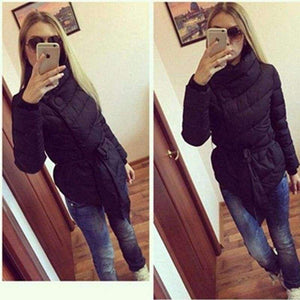 Planet Gates Black / XXL Winter jacket women 2018 New Fashion irregular parka women High Neck Button winter coat Warm Jacket Female Overcoat