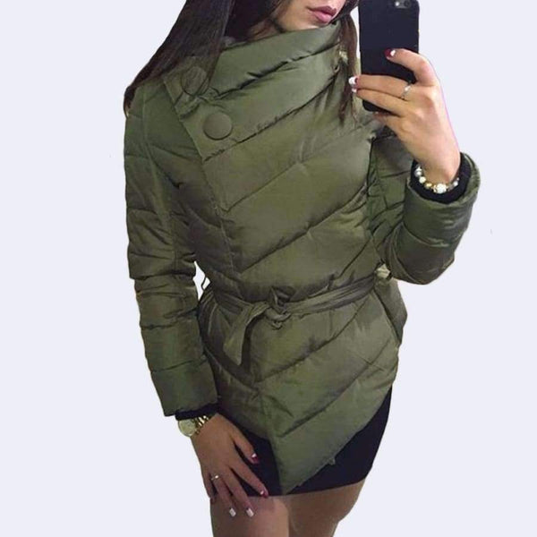 Planet Gates Black / XXL Winter jacket women 2018 New Fashion irregular parka women High Neck Button winter coat Warm Jacket Female Overcoat