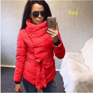 Planet Gates Black / XXL Winter jacket women 2018 New Fashion irregular parka women High Neck Button winter coat Warm Jacket Female Overcoat