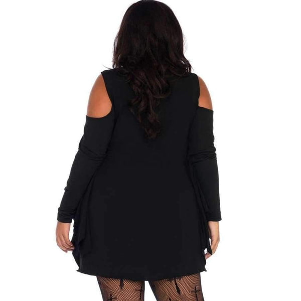 Planet Gates Black / XXL Women XXXL Plus Size Halloween Costume Spider Webbing Print Off Shoulder Wings Sexy Fancy Holiday Dress Big Size Adult Costume