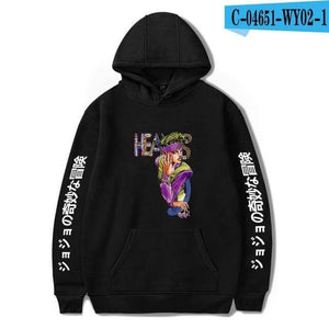 Planet Gates black / XXS JoJo's Bizarre Adventure Hoodies Sweatshirts Men Women Harajuku Hoodies Anime Fashion Hoodie Japanese Streetwear Cartoon Hoodies