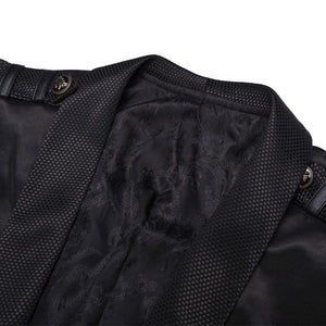 Planet Gates BLACK / XXXL Jacket Men  Autumn Designer Fashion Epaulet Night Club Stage Winds Men's Short Coats Black