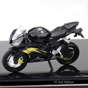 Planet Gates Black Yamaha 1:18 Home Children Plastic Car Decor Off-road Vehicle Collection Office Model Toy Diecast Motorcycle Simulation Portable