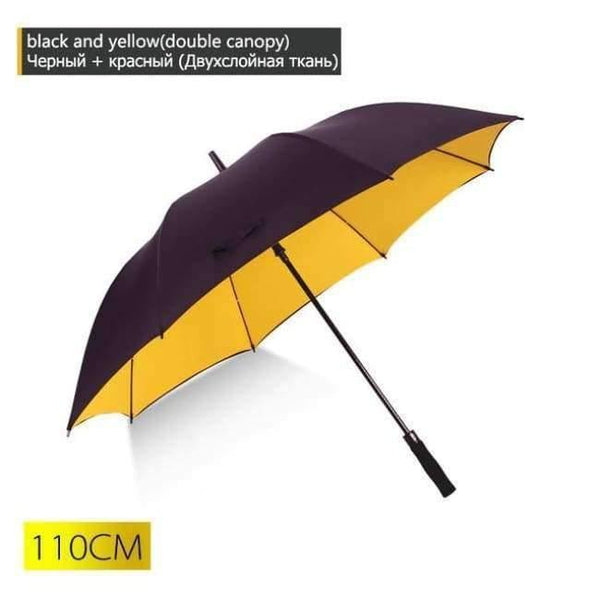 Planet Gates black-yellow-110CM 130cm large umbrella male golf rain umbrella windproof double-layer auto-open long handle umbrella female male