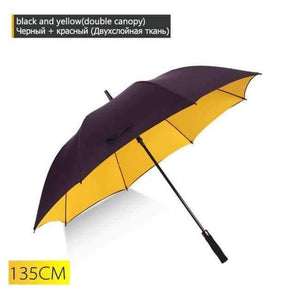 Planet Gates black-yellow-135CM 130cm large umbrella male golf rain umbrella windproof double-layer auto-open long handle umbrella female male