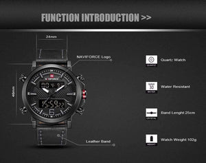 Planet Gates Black Yellow Men's Fashion Sport Watch Men Leather Waterproof Quartz Watches Male Date LED Analog Clock Relogio Masculino