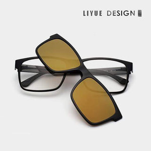 Planet Gates black yellow Polarized Magnet Clip glasses frame men women Myopia Prescription Glasses Optical sunglasses Eyewear