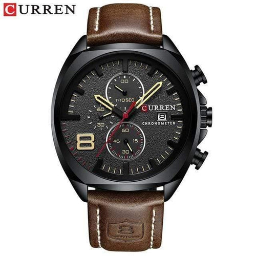 Planet Gates black yellow watch Men Watches Top Brand Luxury CURREN Military Analog Quartz Watch Men's Sport Wristwatch Relogio Masculino Waterproof 30M