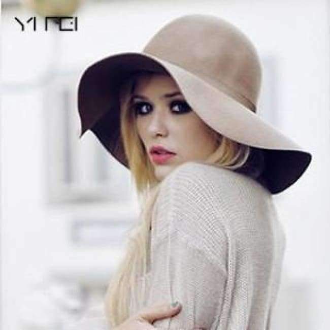 Planet Gates Black YIFEI New Pillbox Hat Women Wide Brim Felt Bowler Fedora Hat Floppy Sun Bowknot Cloche Cap Women's Large Hat 10 Colors outdoor