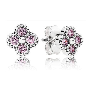 Planet Gates Black Zinc Plated Clusters  White Orchid 925 Sterling Silver Earrings Studs For Women Wedding Party Gift DIY Europe Jewelry