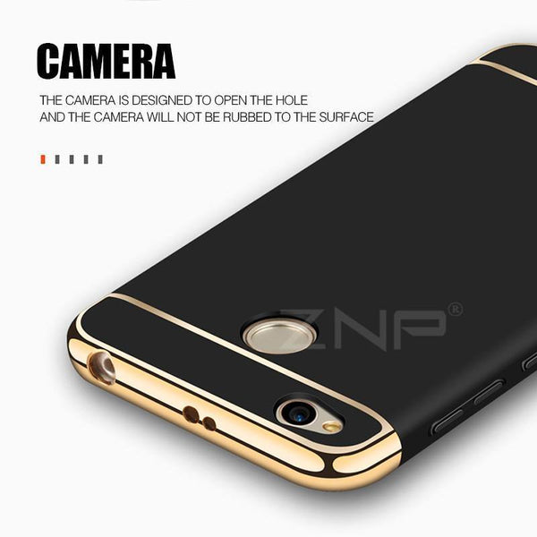 Planet Gates Black ZNP Luxury Hard Back Electroplate Shockproof Cases For Xiaomi Redmi 4X Case 4X Phone Cover For Redmi 4X Case Protective shell