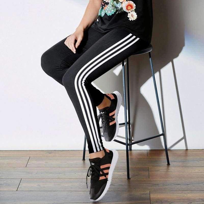 Planet Gates Black2 / L Leggings Casual Cotton Striped Fitness High Waist  Leggings Women Pants Big Stretch Legging Female Fashion leggins mujer