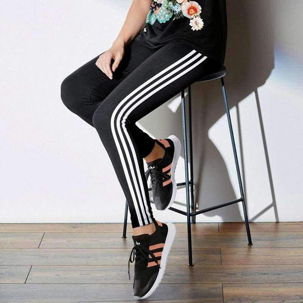 Planet Gates Black2 / L Leggings Casual Cotton Striped Fitness High Waist  Leggings Women Pants Big Stretch Legging Female Fashion leggins mujer