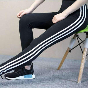 Planet Gates Black2 / L Leggings Casual Cotton Striped Fitness High Waist  Leggings Women Pants Big Stretch Legging Female Fashion leggins mujer