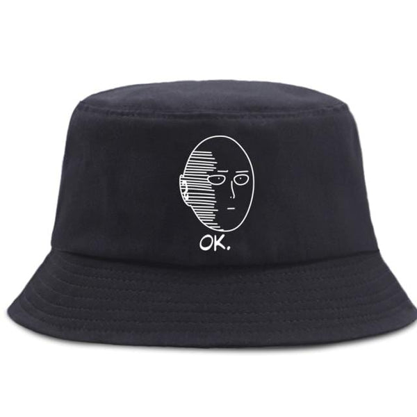 Planet Gates black5 / China / 56-58cm Panama Caps Men's Japan Anime One Punch Hero Woman Bucket Hats Summer Men Bob Chapeau Fishing Fisherman Hat