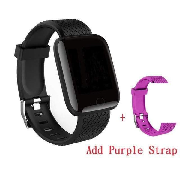 Planet Gates BlackaddPurpleStrap Smart Watch Heart Rate Sleep Monitor Fitness Tracker Blood Pressure Blood oxygen Sports Smartwatch For Android IOS