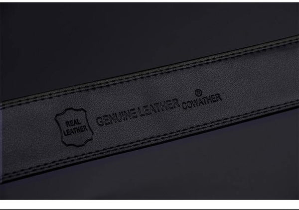 Planet Gates blackCZ070 / 110cm Cow genuine leather men's belt cowhide strap for male automatic buckle belts for men alloy buckle belts