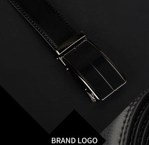 Planet Gates blackCZ070 / 110cm Cow genuine leather men's belt cowhide strap for male automatic buckle belts for men alloy buckle belts