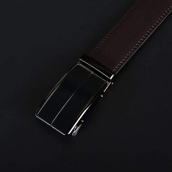 Planet Gates blackCZ070 / 110cm COWATHER New Arrival  cow genuine leather men's belt cowhide strap for male automatic buckle belts for men alloy buckle belts