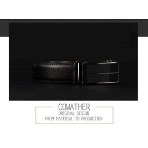 Planet Gates blackCZ070 / 110cm COWATHER New Arrival  cow genuine leather men's belt cowhide strap for male automatic buckle belts for men alloy buckle belts