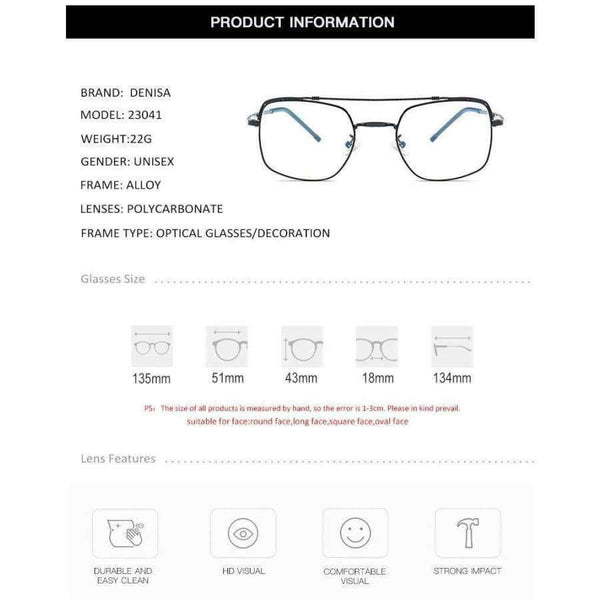 Planet Gates BlackFrame ClearLens DENISA 2018 Optical Spectacle Frame Clear Lens Square Eyeglasses Frame Women/Men Brand Designer Eyewear Oculos G23041