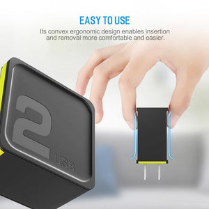 Planet Gates BlackGreen / Black US Plug PD Fast Charging USB Charger for iPhone X 8 plus, ROCK 36W Quick Charge 3.0 Dual USB Charger QC3.0 &PD &FCP fast charging