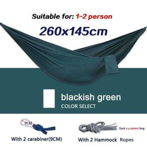 Planet Gates blackish green / China double garden swing hanging chair 2 person Hammock Outdoor camping sleeping bed parachute nylon rede portable indoor hamaca kids