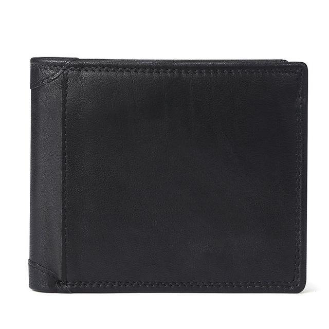 Planet Gates Cow Leather Men Wallets with Coin Pocket Vintage Male Purse Function Brown Genuine Leather Men Wallet with Card Holders