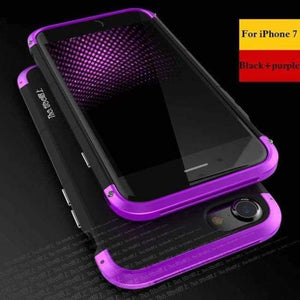 Planet Gates blackpurple / For iPhone 7 iPhone 7 Case Luxury Accessories Brand Metal Aluminum+Hard PC Shockproof Armor Back Phone Case For iPhone 7 plus Case Cover