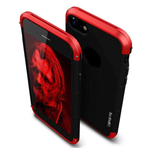 Planet Gates blackred / For iPhone 7 iPhone 7 Case Luxury Accessories Brand Metal Aluminum+Hard PC Shockproof Armor Back Phone Case For iPhone 7 plus Case Cover
