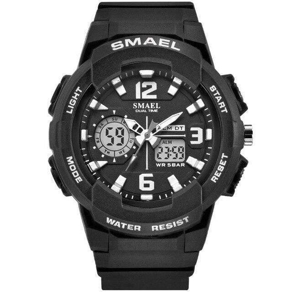 Planet Gates BlackSilver Digital Wristwatch for Kids  Student Watches Male Clock Boys Girls Men Sport Waterproof 1643 Children Watches LED Backlight
