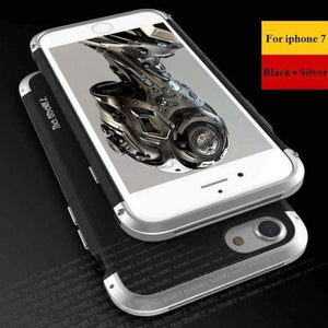 Planet Gates blacksilver / For iPhone 7 iPhone 7 Case Luxury Accessories Brand Metal Aluminum+Hard PC Shockproof Armor Back Phone Case For iPhone 7 plus Case Cover