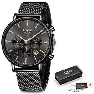 Planet Gates Blakc Rose Gold Men Watches Male Top Brand Luxury Quartz Watch Men Casual Slim Dress Waterproof Sport WristWatch Relogio Masculino