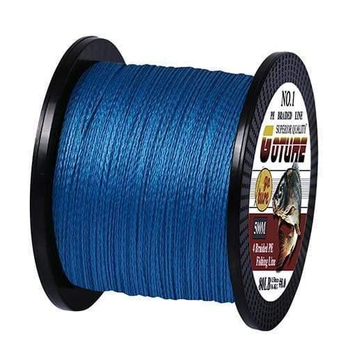 Planet Gates blue / 0.10MM - 5.5KG Braided Fishing Line Multifilament 500M 4 Strands Cord Carp Fishing Lines For Freshwater and Saltwater 8-80 LB