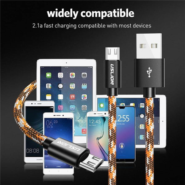 Planet Gates Blue / 0.3M USLION Micro USB Cable 2.1A for Xiaomi Redmi Note 5 Pro Charger Data Cable for Samsung S7 Andriod Microusb Mobile Phone Cables