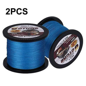 Planet Gates Blue / 0.4 2pcs 500M PE Braided Fishing Line Multifilament 4 Strands Fishing Cord Carp Fishing Lines 12-80LB 6 Colors