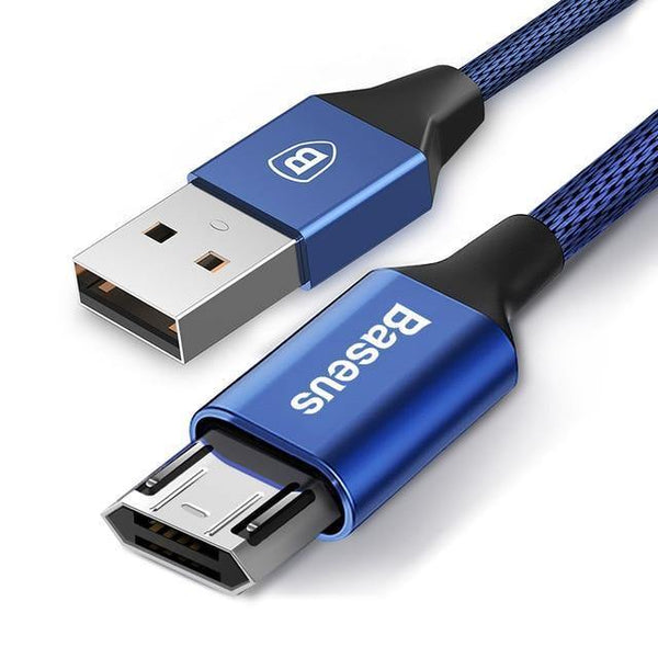 Planet Gates Blue / 0.5m Baseus Reversible Micro USB Cable For Samsung Xiaomi Redmi Note 4X Mobile Phone Data Sync Cable Double-Sided USB Charger Cable