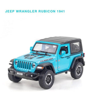 Planet Gates Blue 1:20 Jeep Wrangler Alloy Simulation Car Model Rubicon Die-casting Metal Toy Off-road Vehicle Car Model Collection for Children