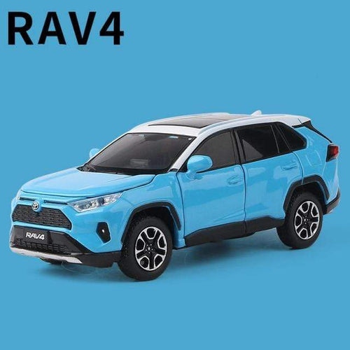 Planet Gates Blue 1:32 TOYOTA RAV4 Alloy Car Model Diecasts Metal Toy Vehicles Car Model Simulation Sound and Light Collection Childrens Toy Gift
