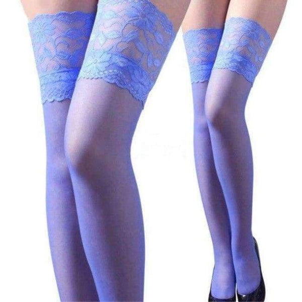 Planet Gates blue 10 Pairs Thigh High Stocking Women Summer Over The knee Socks Sexy girl Femme Hosiery Nylon Lace Style Stay Up Stockings