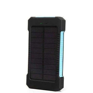Planet Gates blue 10000mAh Portable Solar Power Bank Charger Dual USB Power Bank For iPhone 6 6S 7 Plus 8 Samsung Extend Battery PowerBank