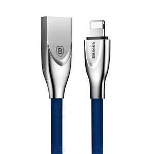 Planet Gates Blue / 100cm Baseus Zinc Alloy USB Cable For iPhone Xs Max Xr X 8 7 6 6s Plus 5 5s se Mobile Phone Cable Fast Data Charging Charger Cable